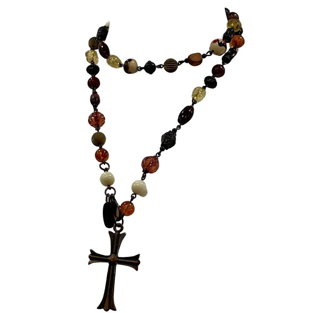 Necklace, Cross Beaded, The Limited